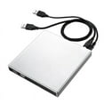 thumbnail image 3 of External CD DVD Drive USB 2.0 & USB-C Portable DVD CD ROM +/-RW Optical Drive Player Burner Reader Writer for Windows 11/10/8/7 Laptop Desktop Computer, 3 of 5