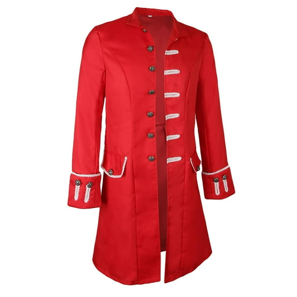 Escudo Medieval para Hombres Uniforme de Cuello Alto Estilo