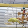 thumbnail image 2 of Comedero Para Pájaros Colgante Comedero Para Pájaros Cilíndrico Comedero Para Pájaros De Acrílico Transparente Recipiente Práctico Para Alpiste Con Cadena De Hierro Ventosa Apertura Grande Para Eigraketly PT000919-00, 2 of 6