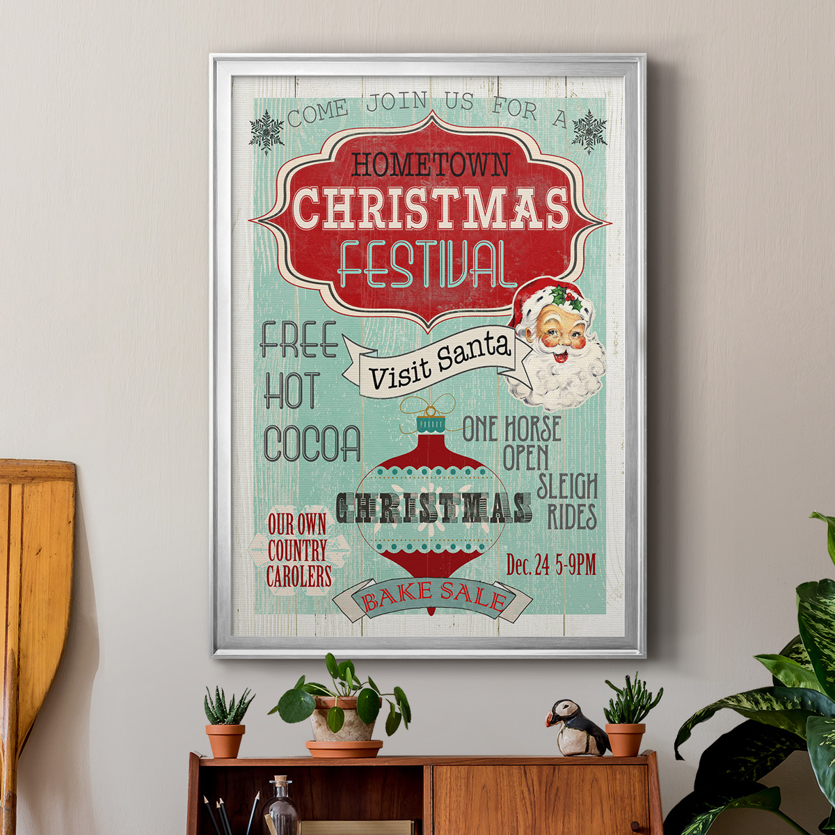 Bright Christmas Festival Premium Framed Print - Ready to Hang