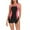 Black, variant on Alkepwun One Piece Swimsuit Womens Bathing Suits with Shorts tTummy Control Boyleg Athletic Teens Girls Modest Color Block Swimwear