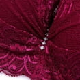 thumbnail image 6 of Xunlbb Bras for Women no Underwire Plus Size Woman's Embroidered Glossy Comfortable Breathable Bra Underwear No Rims(Wine,42), 6 of 8