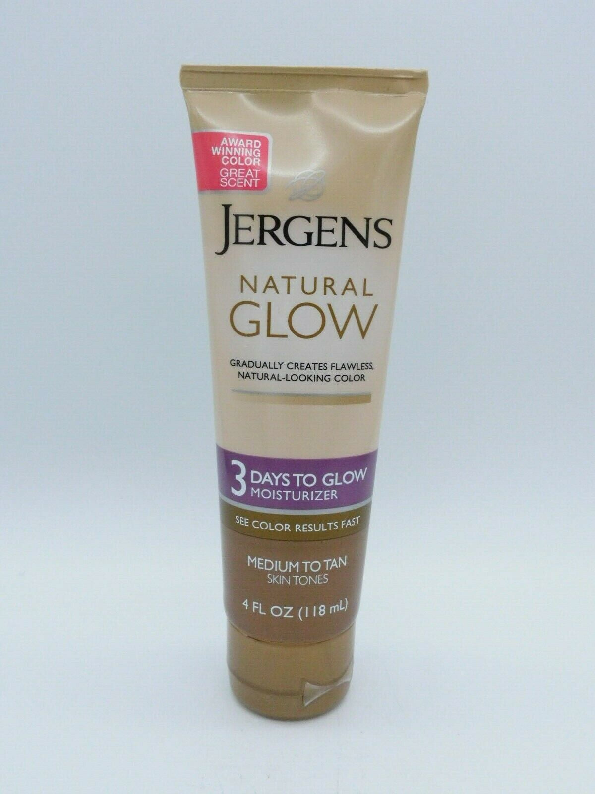 Jergens Natural Glow 3 Days to Glow Moisturizer, Medium to Tan 4 oz