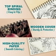 thumbnail image 2 of NETHOUSE Horror Anime Coloring Book Spiral Bound for Adults Teen Girl, A5 Wooden Cover, 30 Darkness With Horror Anime Coloring Pages for Stress Relief and Relaxation, 2 of 6