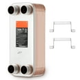 thumbnail image 6 of SKYSHALO Heat Exchanger, 5"x 12" with 30 Plates, Copper/316L Stainless Steel, Ideal for Floor Heating, Water Systems, Snow Melting & Beer Chilling, 6 of 9