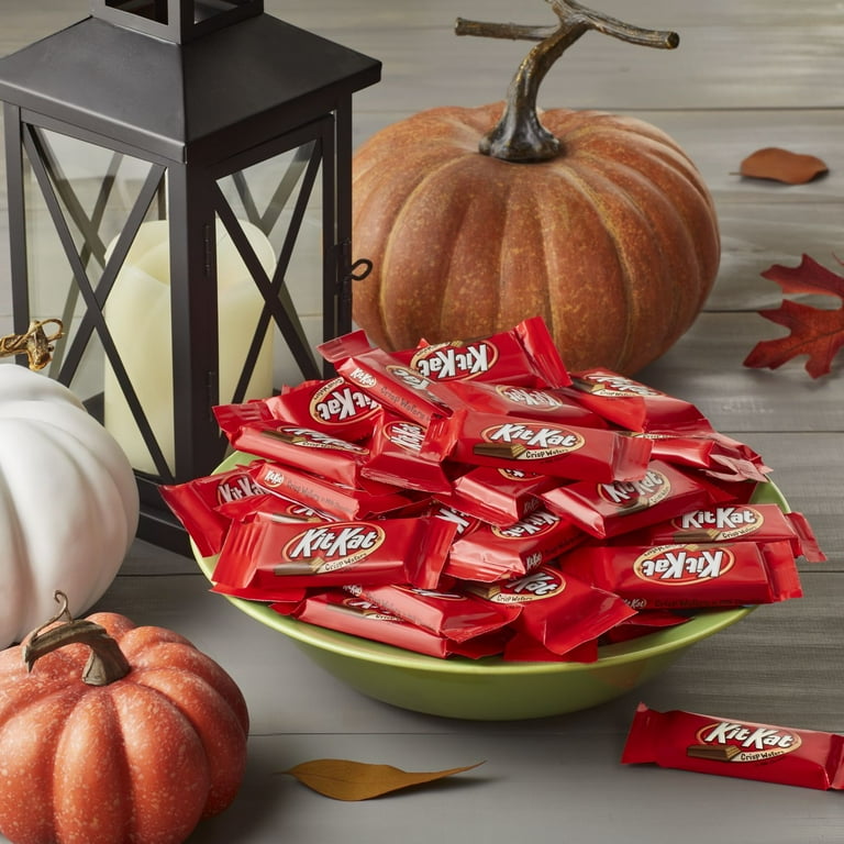 KIT KAT®, Halloween Candy, Snack Size Milk Chocolate Wafer Bars, 32.34 oz,  Bulk Bag (66 Pieces)