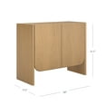 thumbnail image 4 of Nathan James Jacala Mid Century Modern Entryway Storage Cabinet with Doors, Living Room Accent Cabinet with Wood Frame, Raw Oak, 4 of 6