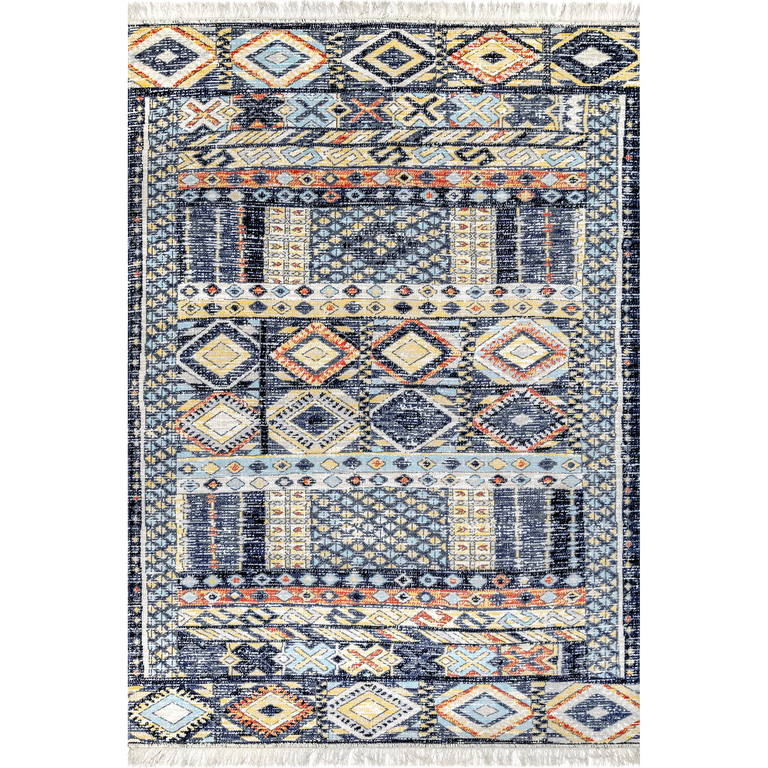 nuLOOM Taliyah Bohemian Fringe Indoor/Outdoor Area Rug, 5' x 8', Multicolor