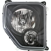 New Passenger Side Headlight for 2010-2012 Jeep Liberty Clear Lens Black