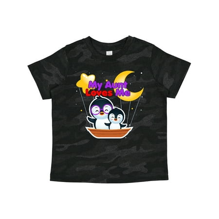 

Inktastic My Aunt Loves Me Penguin Gift Toddler Boy or Toddler Girl T-Shirt