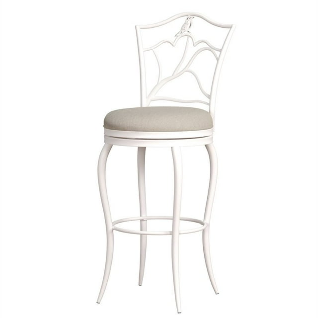 Hillsdale Furniture Avienne Metal Swivel Counter Stool White