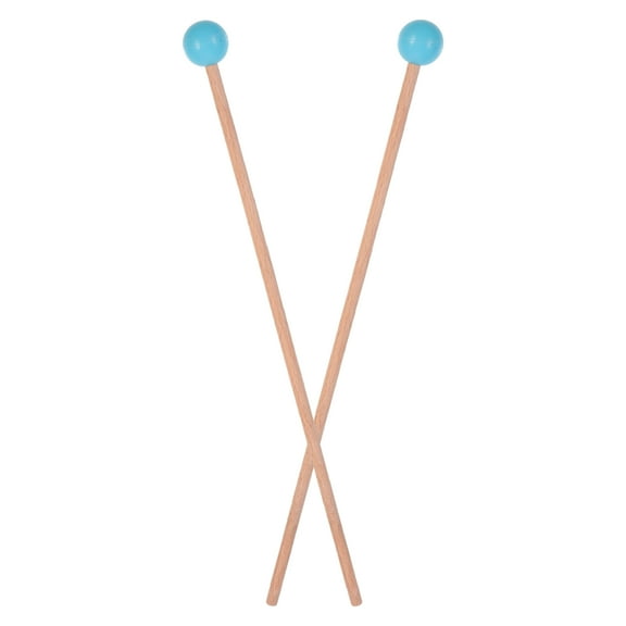 Worgeous Xylophone Mallet Hammer Maple Wood Blue 1 Pair 10In