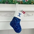 thumbnail image 1 of Calcetines con letras navideñas, calcetines sólidos de lana con colgante, adornos navideños, bolsas de regalo, calcetines para mujer., 1 of 3