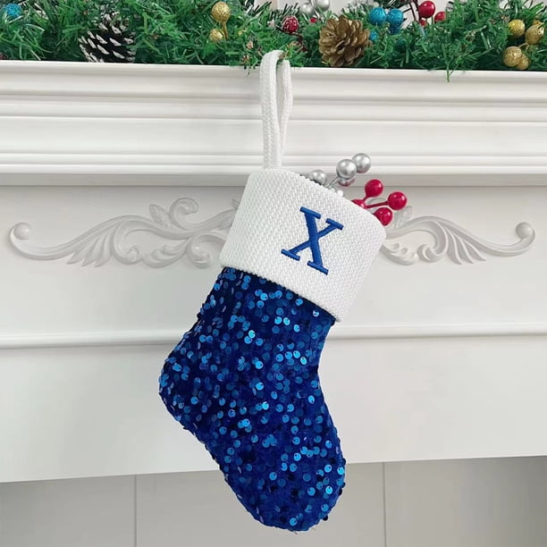 Calcetines con letras navideñas, calcetines sólidos de lana con colgante, adornos navideños, bolsas de regalo, calcetines para mujer.