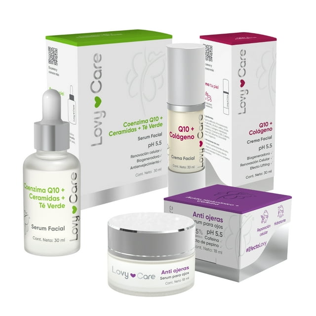 LOVY CARE Kit De Cuidado Facial, Sérum + Crema + Antiojeras
