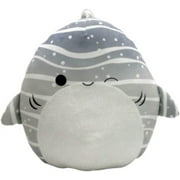 Squishmallows Official Kellytoy 8" Sachie the Gray Striped Whale Shark Plush Toy S8-#1380