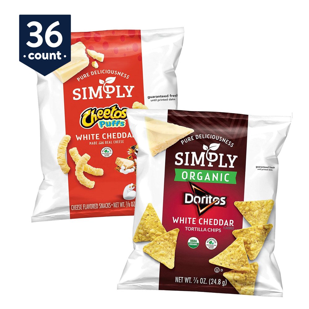Simply Doritos & Cheetos Mix Variety Pack, 0.875 oz Bags, 36 Count