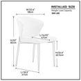 thumbnail image 7 of Accent Chair Dining Chairs, Modern Dining Chair with Black Metal Legs, Cushion Upholstered Dining Chairs, Accent Desk Chair for Dining Room, Kitchen, Vanity, Living Room(Gray,Set of 4), 7 of 7
