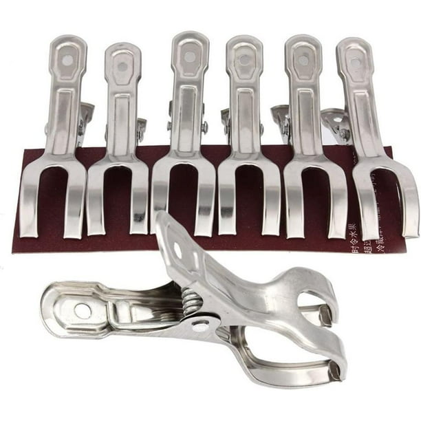 YLSHRF Quilt Clothes Clips,6pcs/set Stainless Steel Laundry Clips Metal Clothes Socks Hanging