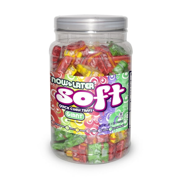 Now and Later, Giant Assorted Flavors Soft Chews Candy, 38.1 Oz