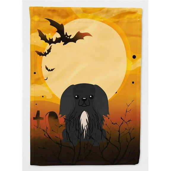 Caroline's Treasures BB4373CHF Halloween Pekingnese Black Flag Canvas House Size , Large, multicolor