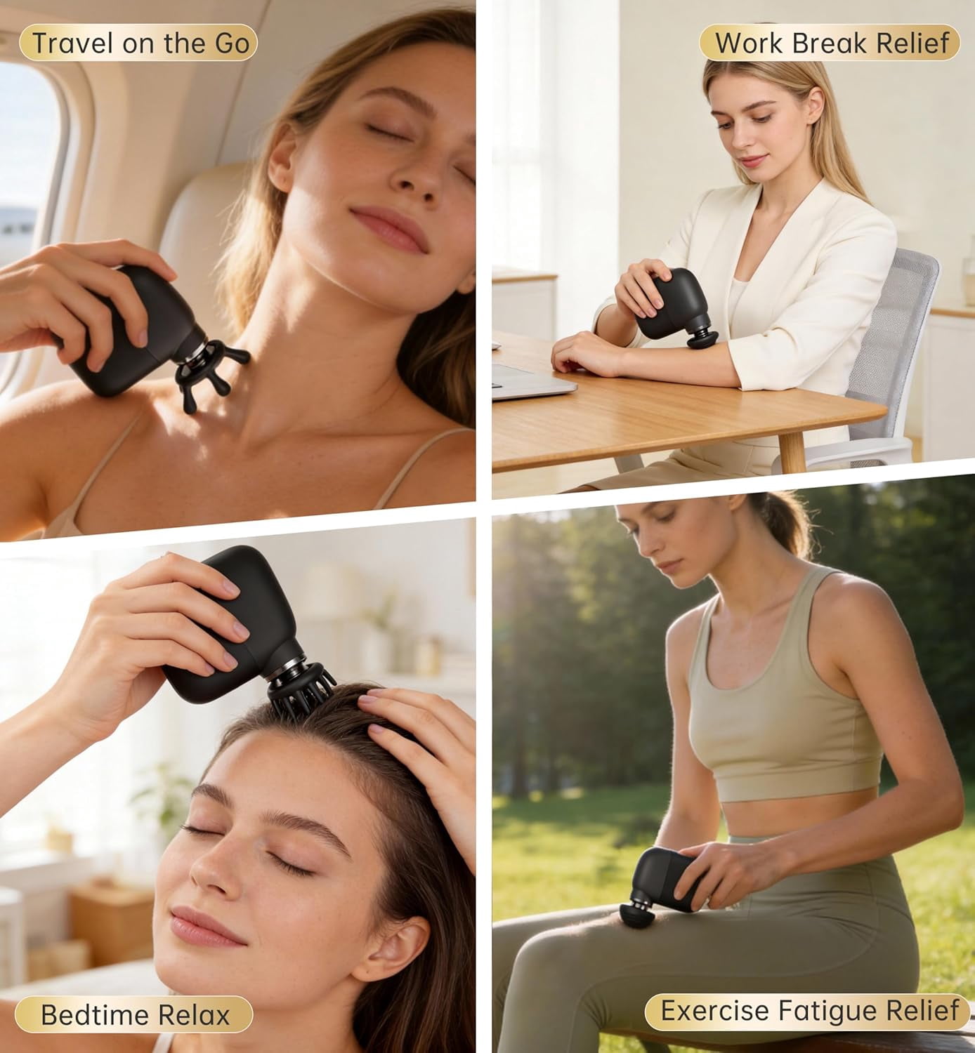 Mini Massage Gun Portable Deep Tissue Percussion Muscle Massager Lightweight Handheld Electric Quiet for Pain Relief Travel Gifts