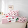thumbnail image 6 of Homewish Kawaii Bow Knot 7-Piece Twin Bedding Sets,Cartoon Cherry Fruit Bedding Comforter Set,Cute Bowtie Ribbon Sheet Sets For Girls,Microfiber Bedroom Decor Reversible, 6 of 8