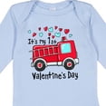 thumbnail image 4 of Inktastic It's My 1st Valentine's Day Fire Truck Boys or Girls Long Sleeve Baby Bodysuit, 4 of 5