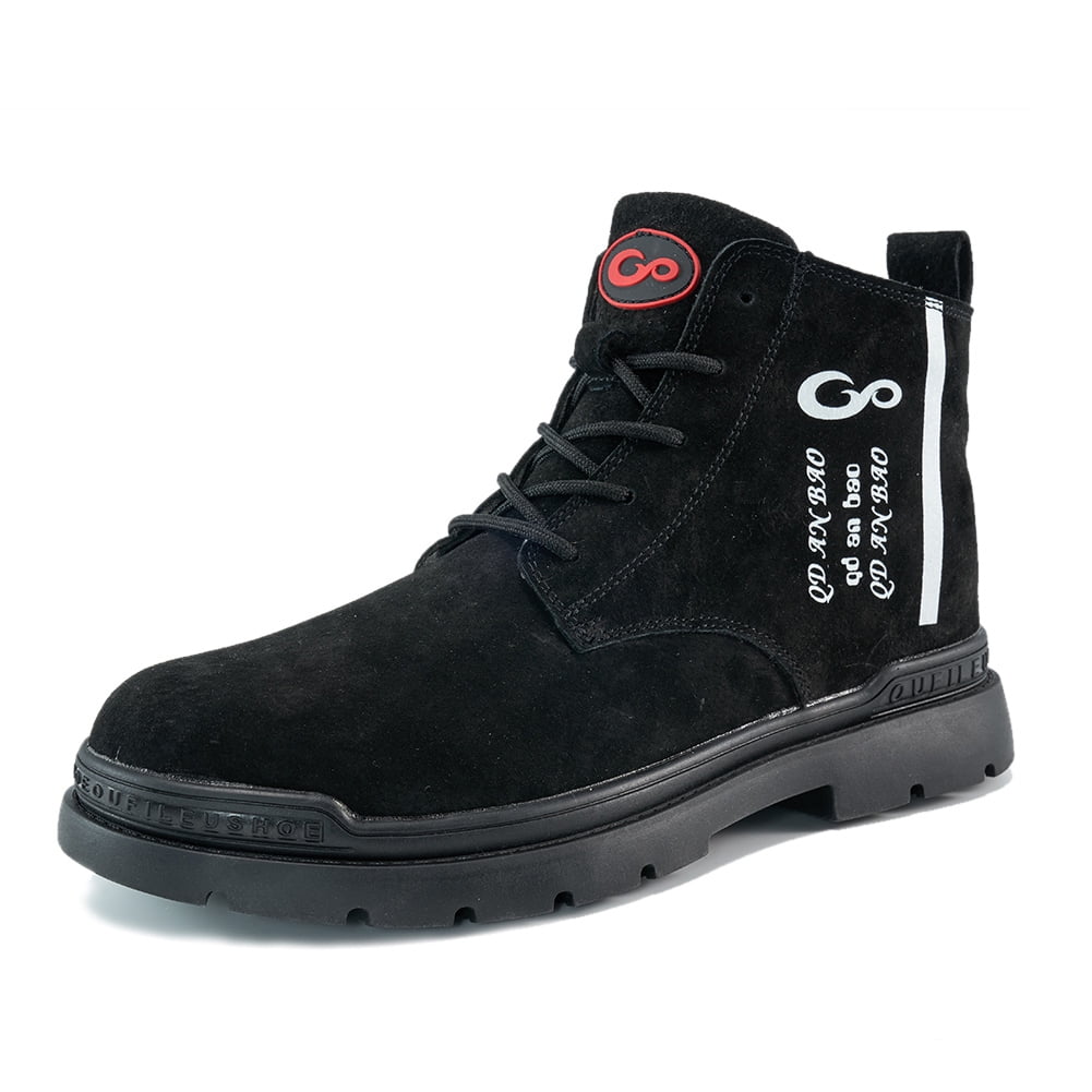 Ablanczoom Men's Industrial Construction Work Boots Anti Slip Comfortable Safety Steel Toe Boots