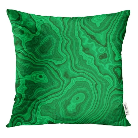 STOAG Green Pattern Malachite Abstract Closeup Continuous Detailed Flagstone Gem Geology Throw Pillowcase Cushion Case Cover 16x16