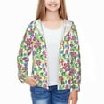 thumbnail image 3 of Cauagu Vector Mexican Otomi Style Bright Print Sun Protection Jacket for Teen,Full-Zipper Long Sleeve Sun Shirts with Pockets UV Hoodie Shirts Outdoor Athletic Jacket-Large, 3 of 7