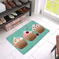 thumbnail image 3 of MKHERT Sweet Cupcakes Desserts with Polka Dots Doormat Rug Home Decor Floor Mat Bath Mat 23.6x15.7 inch, 3 of 3