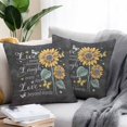 thumbnail image 2 of Retro Sunflower Throw Pillow Covers 20x20 Inch Set of 2, Spring Summer Farmhouse Floral Butterfly Waterproof Outdoor Pillow Covers, Decorative Cushion Pillowcases for Couch, Sofa, Bed, Garden, Patio, 2 of 9