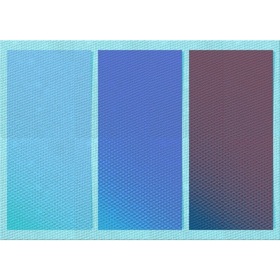 Ahgly Company Indoor Rectangle Patterned Deep Periwinkle Purple Area Rugs, 3' x 5'