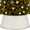 White with Gold Brushed, variant on Gold Metal Christmas Tree Collar, Decorative Christmas Tree Skirt Alternative for Base Cover, Durable, Holiday Tree Base Decoration, Fits Most Trees, Modern Christmas Décor, Gold
