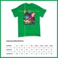 thumbnail image 5 of Tee Hunt Cute Thinking Crowned Cat T-Shirt Dean Russo Colorful Kitte Men's Tee, Green, 3X-Large, 5 of 5
