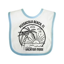Inktastic Summer Vacation Mode Pensacola Beach Florida Boys or Girls Baby Bib