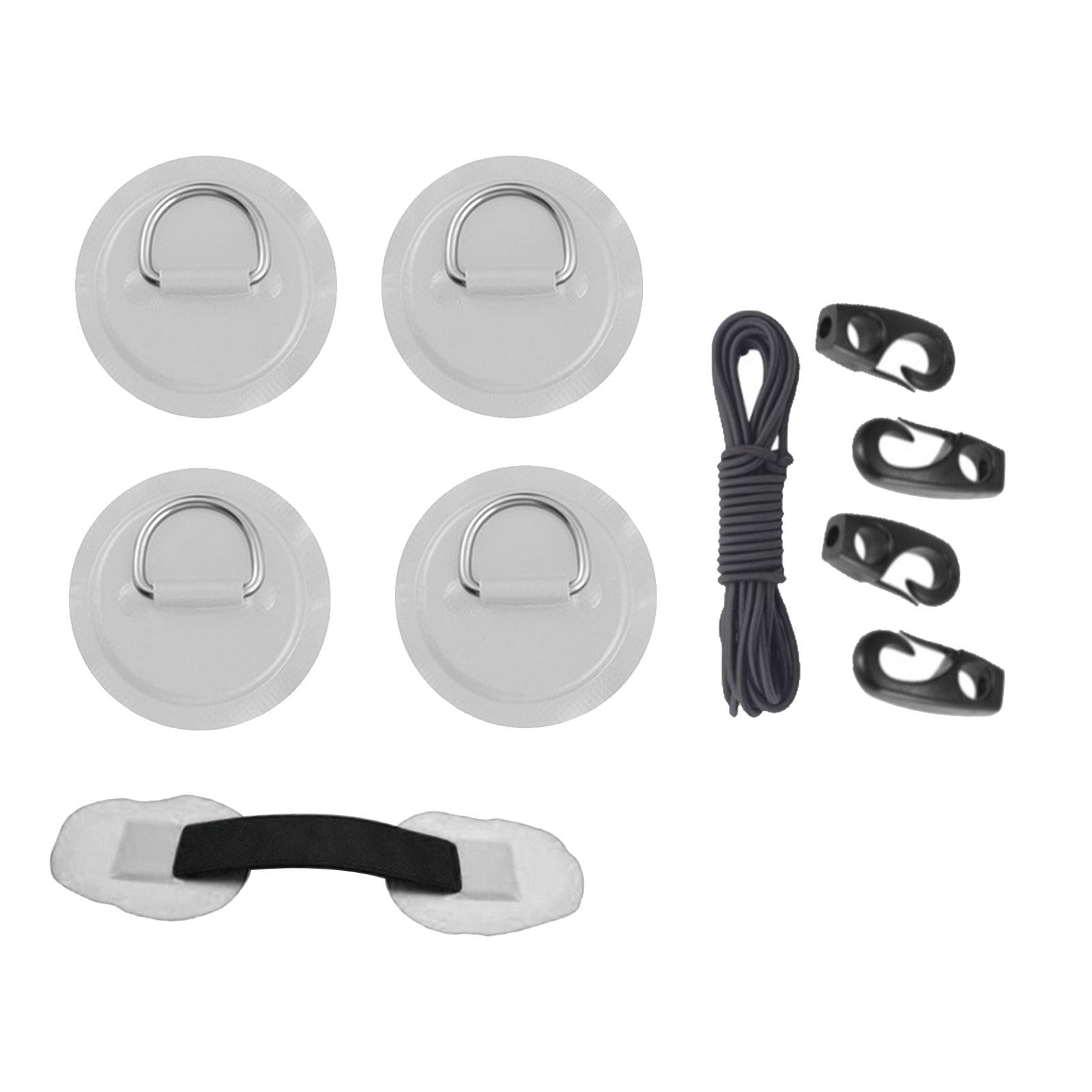DimyFew D PVC Stainless Steel Durable Multifunctional 2.5M Black Round Bungee Cord Patch Grey