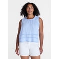 thumbnail image 2 of Time and Tru Women's Flowy Lace Inset Tank , Sizes XS-XXXL, 2 of 6