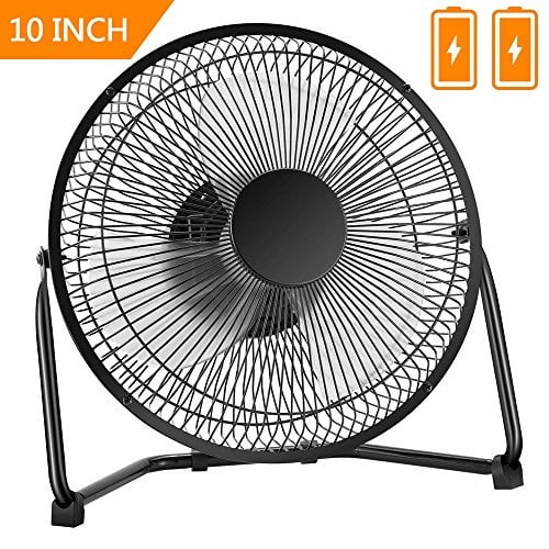 10 Inch Battery Operated Fan Electric Portable Fan 6700 Mah
