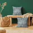 thumbnail image 2 of Boho Pillow Covers 16x16,Navy Blue Ethnic Design Outdoor Decorative Throw Pillows for Couch, Carpet Pattern Decor Cushion Cover 2 Pcs Farmhouse Linen Pillowcase for Bed Car Safa, 2 of 6