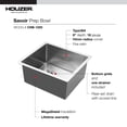 thumbnail image 4 of Houzer Savior 12 in Stainless Steel Undermount Single Bowl Bar Sink with Strainer and Grid - CNB-1200, 4 of 6