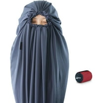 Litume Velvet Mummy Sleeping Bag Liner, Adds Up to 14°F / 8°C Warmth, Lightweight Travel Sleep Sack with Hood for Camping, Hiking, Hotel & Hostel (E625)