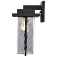 thumbnail image 5 of Nuvo Lighting Vernal 1 Light Large Wall Lantern Matte Black with Clear Water Glass, 5 of 7
