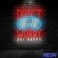 thumbnail image 3 of Handmadetneonsign Don't Worry Ski Happy Neon Sign, Skiing Led Sign, Ski Goggles Wall Art, Sport Home Wall Decor 74519, 3 of 5