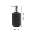 thumbnail image 4 of Unique Bargains 1 Pc Cylinder Twill Lines Soap Dispenser 15.22oz Black Silver Tone, 4 of 6