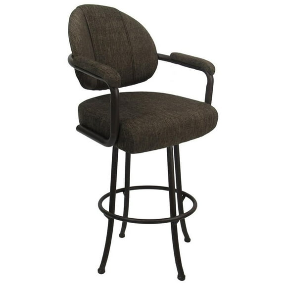 Swivel Counter Metal Bar Stool 26" M-70 - Sanora Brown - Coffee