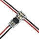 thumbnail image 2 of Conector en T de 2 pines para cable eléctrico de 20/22 AWG, 12 unidades, resistente al agua, para coche, sin soldadura, para iluminación LED, terminales y kits., 2 of 5