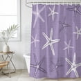 thumbnail image 4 of Vintage Purple Starfish Bathroom Shower Curtains with 12 Hooks Polyester Waterproof Shower Curtain for Stalls and Bathtubs Summer Coastal Beach Marine Life Decorative Bathroom Curtain 48x72 Inches, 4 of 9