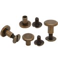 thumbnail image 2 of Herwey Rivet, Rivet Kit, 50 Set 8mm Pure Copper Flat Head Rivets Leather Strap Screws Kit for Notebook Binding, 2 of 8